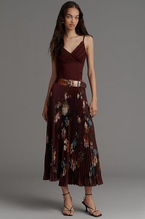 Ranna Gill Aria Pleated Midi Skirt