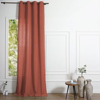 Febronie Cortina con ojales algodón rojo toscano 140x290