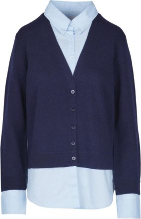 Semicouture Cardigan Isabella - Dames - Vesten - Blauw - M - Wol - Truien & Vesten
