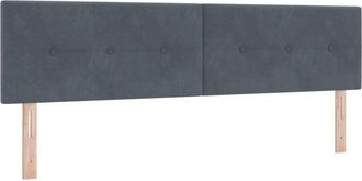 vidaXL Headboard Wall-mounted with Headboard Dark grey 180 cm Velvet Vidaxl