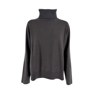 Fabiana Filippi Grijze Lurex Turtleneck - Dames - Coltruien - Grijs - XS - Truien & Vesten
