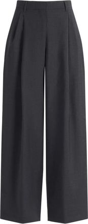 Max Mara Smmtaro Wijde Broek - Dames - Wijde Broeken - Zwart - XS - Wol - Broeken