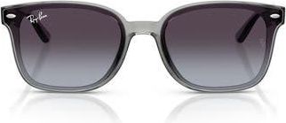 Ray-Ban 64mm Rectangle Sunglasses in Transparent Grey at Nordstrom Rack