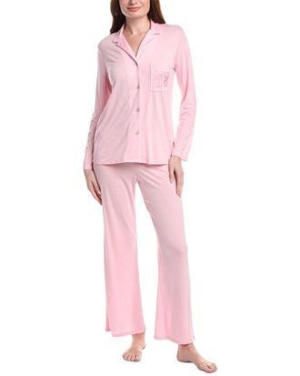 Natori Embroidered Shangri La Notch Pj Set