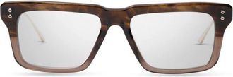 Dita Eyewear Lataro Bold Rectangular Tortoiseshell Sunglasses with Metallic Arms