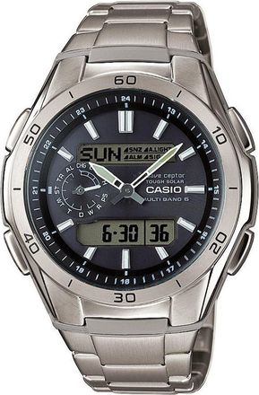 Casio Wave Ceptor Mens Silver Watch WVA-M650TD-1AER Titanium - One Size