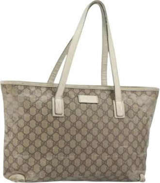 Gucci Pre-owned Tote Bags, female, Beige, Size: ONE SIZE Pre-owned Plastic Tote Bag