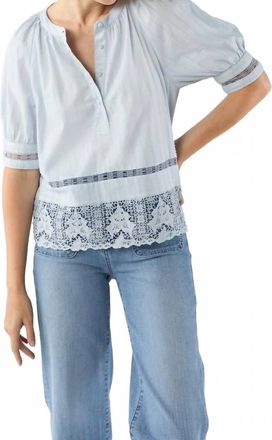Ulla Johnson Faye Puff Sleeve Blouse In Celeste