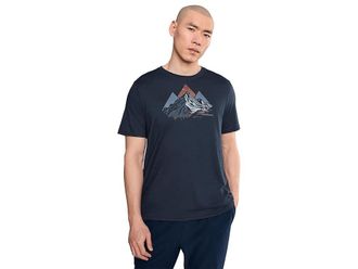 Smartwool Peak Bagger Active Short Sleeve Graphic T-Shirts Mens Workout Navy : MD