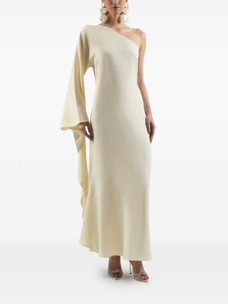 Taller Marmo Balear one-shoulder draped maxi dress - women - Acetate/Viscose - 46 - White