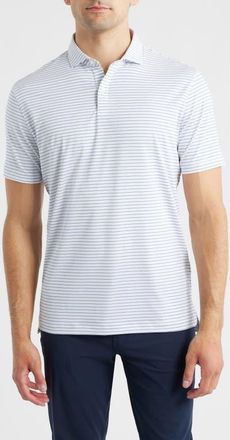 Johnnie-O Beau Stripe Performance Polo in Sound Side at Nordstrom, Size Xx-Large