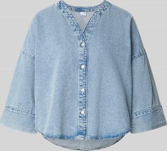 Vero Moda Loose Fit Jeansbluse aus Baumwoll-Viskose-Mix Modell VALERIA in Hellblau, Gr&ouml;&szlig;e XL