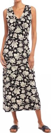 Karen Kane Sleeveless V-Neck Midi Dress - Petite In Black