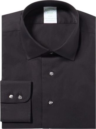 Brooks Brothers Stretch Supima Katoen Non-Iron Ainsley Overhemd - Heren - Casual Overhemden - Zwart - 4XL - Katoen - Overhemden