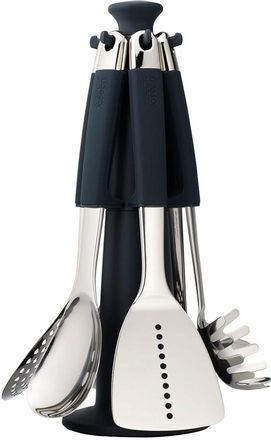 Joseph Joseph Elevate Steel Utensils Carousel Set, Joseph Joseph, Set De Utensilios De Cocina, 6 Piezas, Acero Inoxidable, Resistente Al Calor, Soporte Giratorio, C