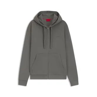 HUGO BOSS Cotton-terry zip-up hoodie with logo print