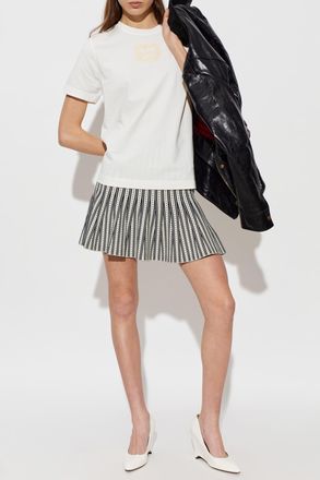 Alexander McQueen Short Skirt, Womens, Cream