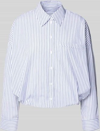 Rich & Royal Bluse mit &uuml;berschnittenen Schultern in Hellblau, Gr&ouml;&szlig;e 34