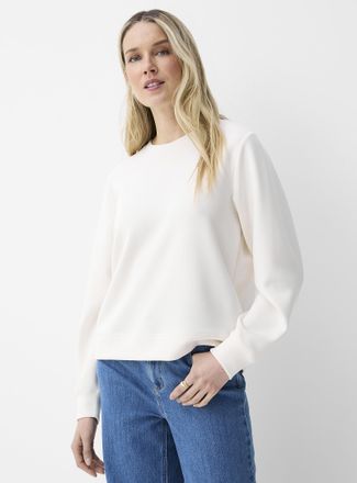Contemporaine Womens Peachskin crew-neck sweatshirt