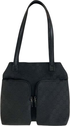 Gucci Black Gg Canvas Shoulder Bag (Authentic Pre-Loved)