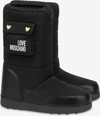 Love Moschino Stivali da neve in tessuto trapuntato - Nero