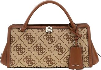 Guess Audrey Petit Monogramme - Dames - Handtassen - Beige - ONE Size - Polyester - Tassen
