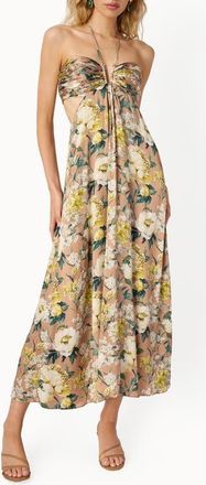 Cami NYC Calliope Floral Cutout Silk Satin Gown in Morning Flourish at Nordstrom, Size Xx-Small