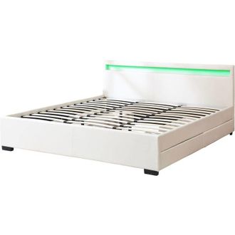 Habitat et Jardin Cama Doble nico - Led - 180 X 200 Cm - Blanco