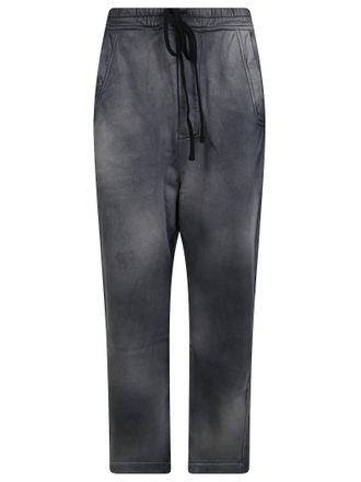 Thom Krom Faded Black Relaxed Fit Adjustable Straight-Leg Pants