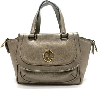 Gucci Pre-owned Leather gucci-bags - Dames - Vintage Handtas - Geel - ONE Size - Vintage