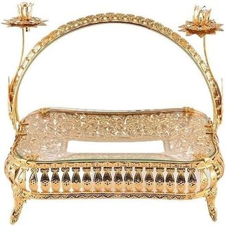 OEM Fruitschaal - 26 X 18 Cm - Dorado - Para Servir Fruta Y Postres - 1 Unidad