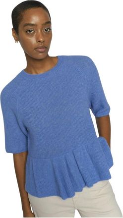 Mos Mosh Rondgebreide trui - Dames - Ronde hals truien - Blauw - M - Truien & Vesten