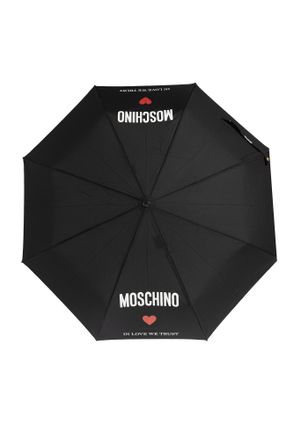 Moschino Umbrella With Logo, Unisex, Black