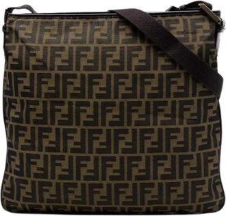 Fendi Pre-owned Canvas Crossbody Bag - Dames - Vintage Schoudertas - Bruin - ONE Size - Vintage