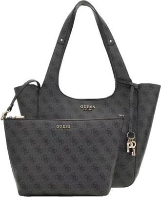 Guess Calista 2 in 1 Tote - Dames - Shoppers - Zwart - ONE Size - Leer - Tassen