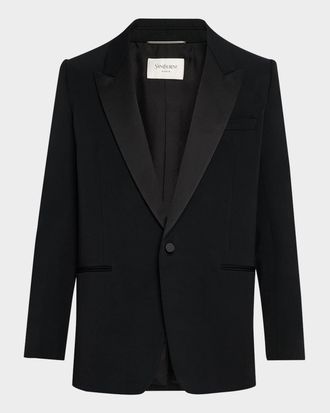 Saint Laurent Men & apos;s Peak-Lapel Tuxedo Jacket