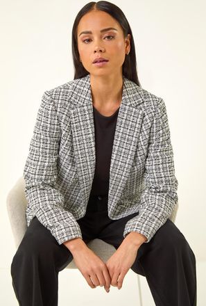 Roman Boucle Revere Collar Blazer