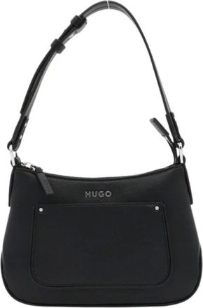 HUGO BOSS Shoulder Bag - Heren - Schoudertassen - Zwart - ONE Size - Leer - Tassen