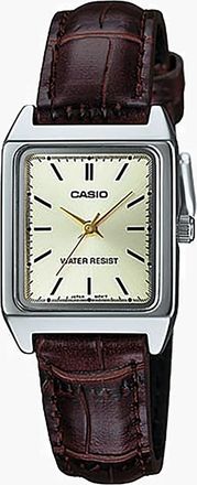 Casio Womens Brown Analog Watch with Ivory Dial - LTP-V007L-9EUDF