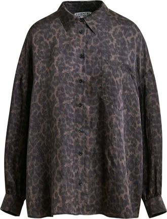 Essentiel Camicia Ilorin leopardata - Nero