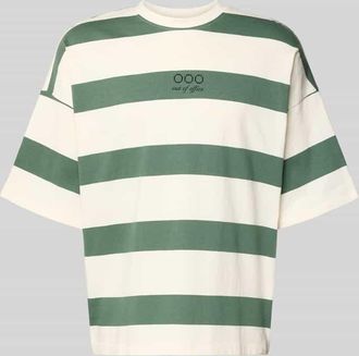 Blend T-Shirt mit Streifenmuster Modell KAVEH in Gruen, Gr&ouml;&szlig;e 3XL