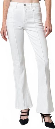 Noend Womens Lily Trumpet Flare Pants In Snow White