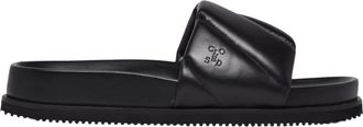 Closed Ciabatta in Pelle - Dames - Sandalen - Zwart - 36 EU - Leer - Schoenen