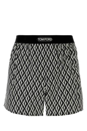 Tom Ford Printed Stretch Satin Boxer