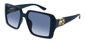 Gucci GG1692SA Asian Fit 007 Womens Sunglasses Blue Size 54