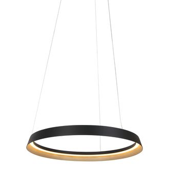 Steinhauer L&aacute;mpara Colgante - Ringlux - Negro - Metal - &Oslash; 60cm - Steinhauer