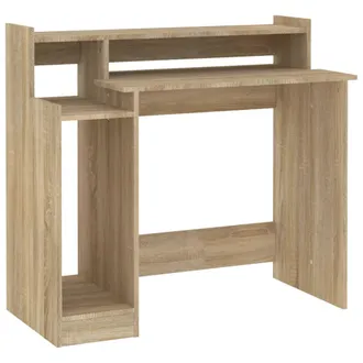 vidaXL Vidaxl - Scrivania Con Luci Led Rovere Sonoma 97x45x90 Cm In Multistrato