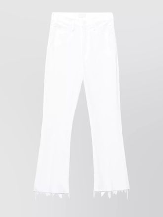 Mother denim high-rise flared ankle jeans