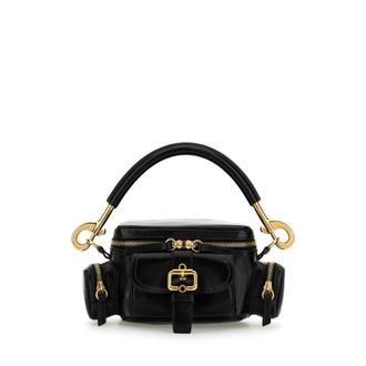 Chlo&eacute; Black Leather Small Camera Bag Handbag