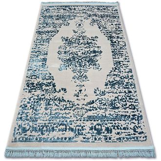 RugsX Rugsx - Alfombra Acr&iacute;lica Manyas 192aa Franjas Gris/azul Blue 80x300 Cm